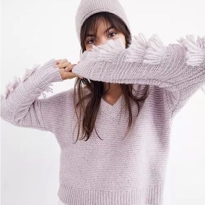 Madewell Fringe Sleeve Sweater